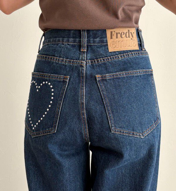fredy emue「《セットアップ対応》ワイドテーパードデニムパンツ」|デニム|