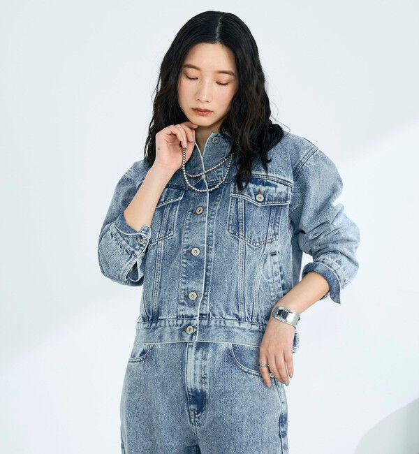 fredy emue「《セットアップ対応》コンパクトデニムジャケット」|デニムジャケット|