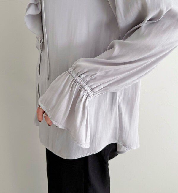 fredy emue「ボリュームフリル前開きブラウス」|シャツ・ブラウス|