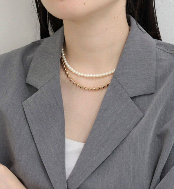 fredy emue「パールメタルフリーフックネックレス」|ネックレス|