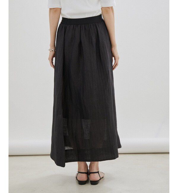 SALON adam et rope'「シルクリネンフレアースカート」|スカート|