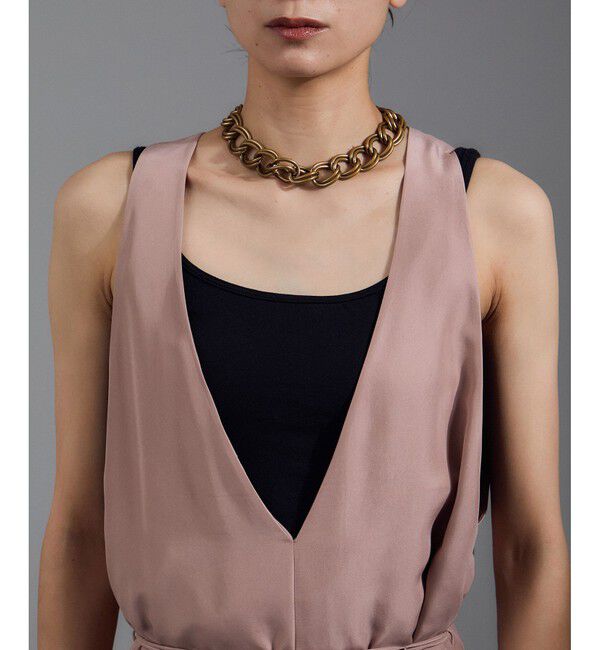 SALON adam et rope'「[25AW]GENTLE SILK ジャンパースカート【セットアップ対応・洗える】」|ワンピース|