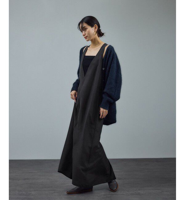 SALON adam et rope'「[25AW]GENTLE SILK ジャンパースカート【セットアップ対応・洗える】」|ワンピース|