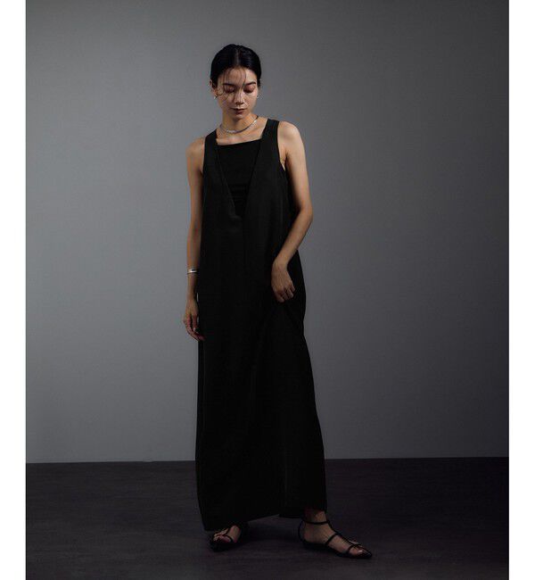 SALON adam et rope'「[25AW]GENTLE SILK ジャンパースカート【セットアップ対応・洗える】」|ワンピース|