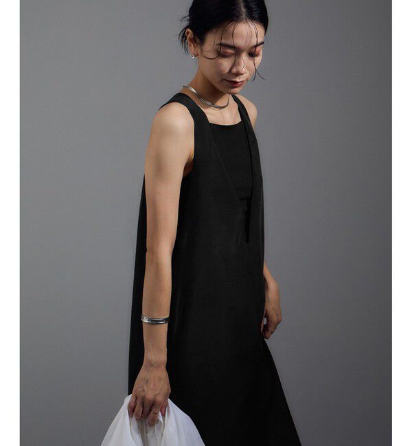 SALON adam et rope'「[25AW]GENTLE SILK ジャンパースカート【セットアップ対応・洗える】」|ワンピース|