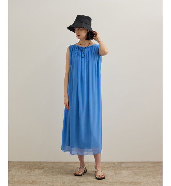 ROPE「ブライトネスヤーンギャザーワンピース/洗える」|ワンピース|