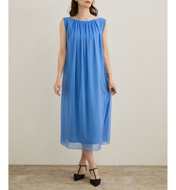 ROPE「ブライトネスヤーンギャザーワンピース/洗える」|ワンピース|