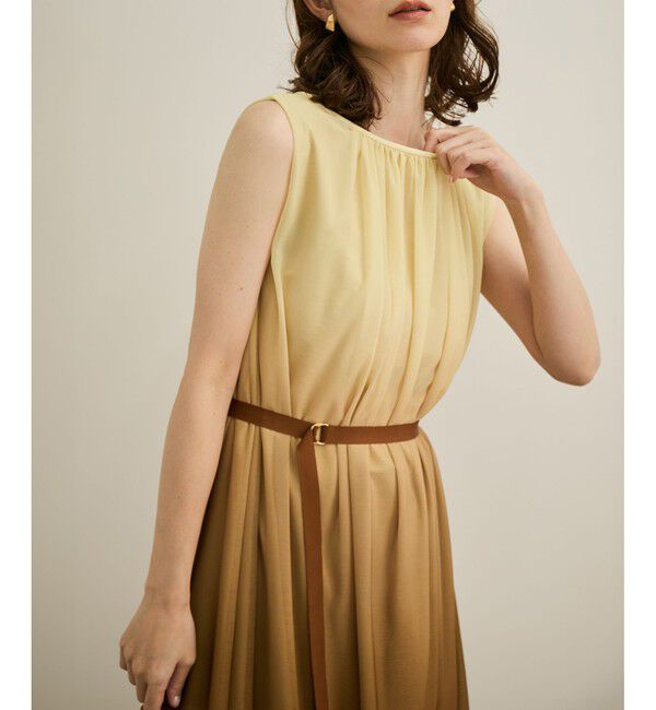 ROPE「ブライトネスヤーンギャザーワンピース/洗える」|ワンピース|