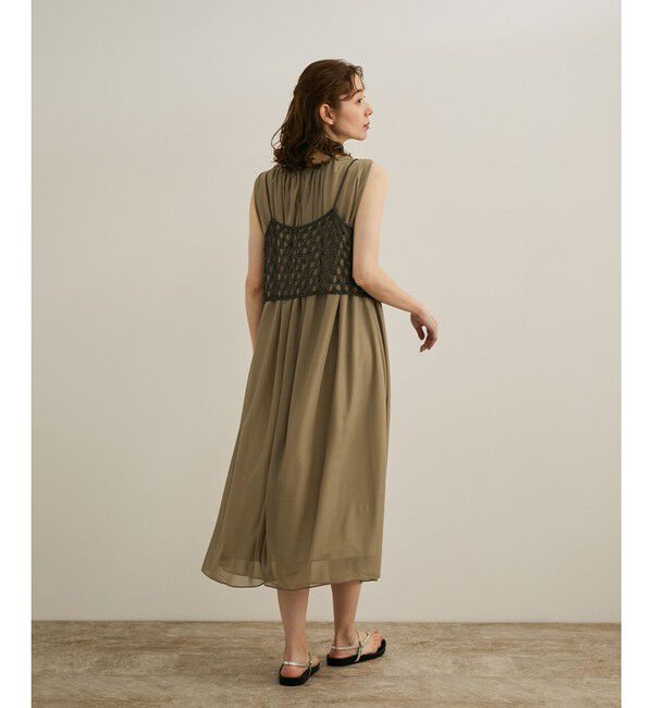 ROPE「ブライトネスヤーンギャザーワンピース/洗える」|ワンピース|