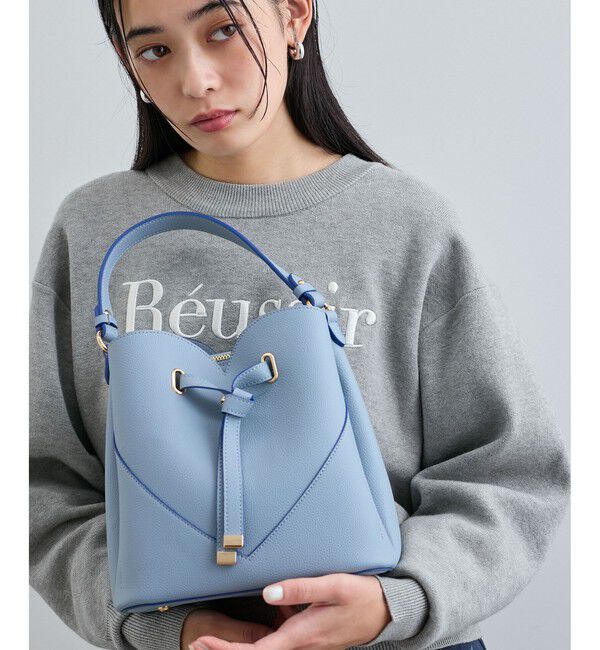 VIS「【累計3万点突破】【2WAY】ハートカットバッグ/追加」|ショルダー・メッセンジャー|サックス(48)