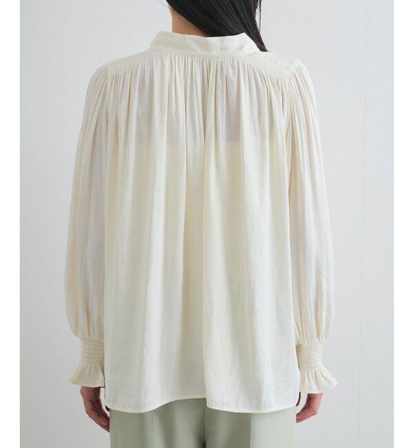 VIS「【前後2WAY】割繊ボウタイブラウス【洗える】」|シャツ・ブラウス|