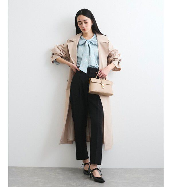 VIS「【前後2WAY】割繊ボウタイブラウス【洗える】」|シャツ・ブラウス|