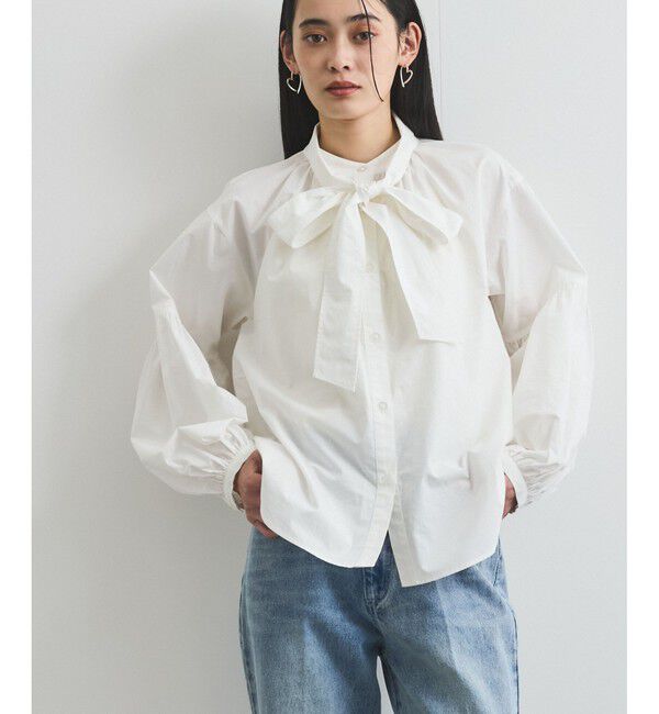 VIS「【洗える】アソートボウタイブラウス(デニム＆シャツ)」|シャツ・ブラウス|オフサブ
