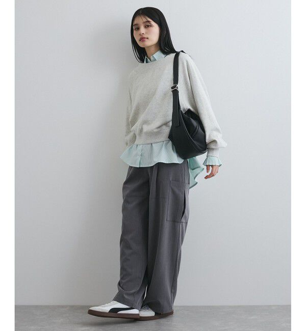 VIS「【2WAY】ワンオフショルダー胸刺繍スウェットプルオーバー」|スウェット・ジャージ|