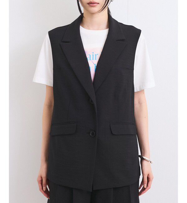 VIS「【セットアップ対応】サイド深スリットジレベスト」|ベスト・ジレ|