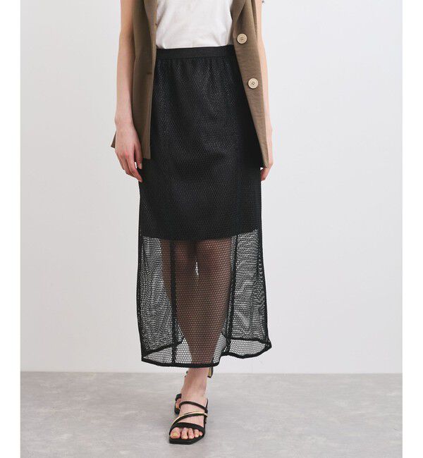 VIS「ラメメッシュスカート」|スカート|クロメイン