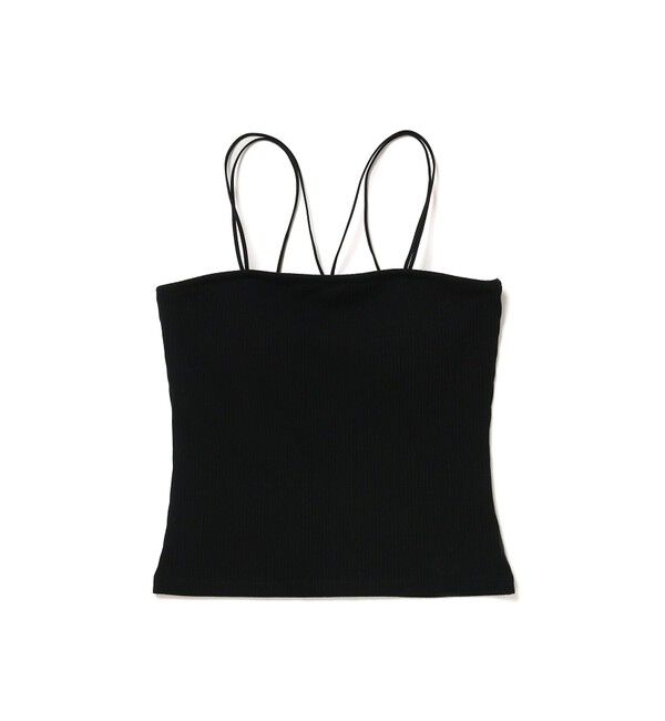 VIS「【選べる着丈】カップ付きWストラップキャミソール【洗える】」|キャミソール|