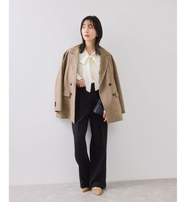 VIS「ランダムピンタックボウタイブラウス」|シャツ・ブラウス|