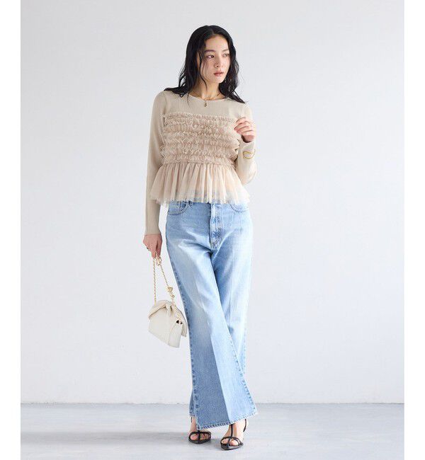 VIS「チュールドッキングニット/イージーケア」|ニット・セーター|