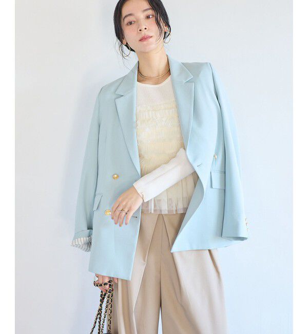 VIS「チュールドッキングニット/イージーケア」|ニット・セーター|