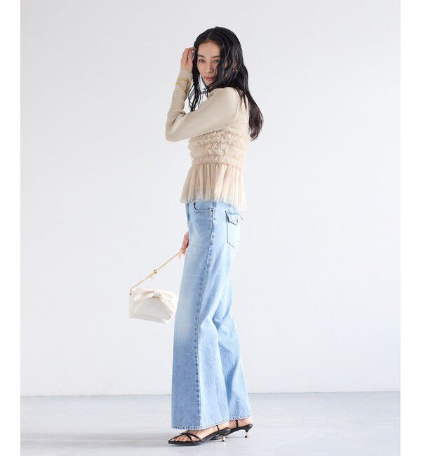 VIS「チュールドッキングニット/イージーケア」|ニット・セーター|