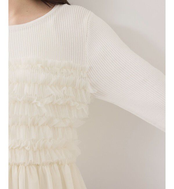 VIS「チュールドッキングニット/イージーケア」|ニット・セーター|