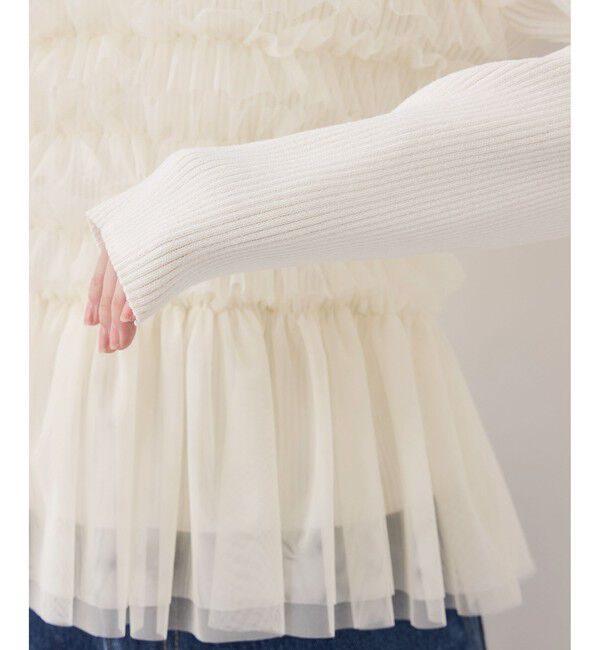 VIS「チュールドッキングニット/イージーケア」|ニット・セーター|