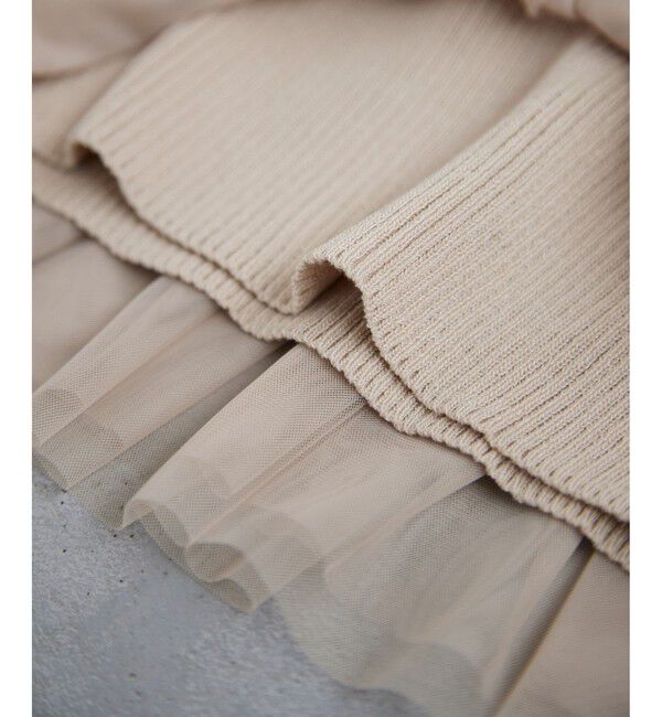 VIS「チュールドッキングニット/イージーケア」|ニット・セーター|