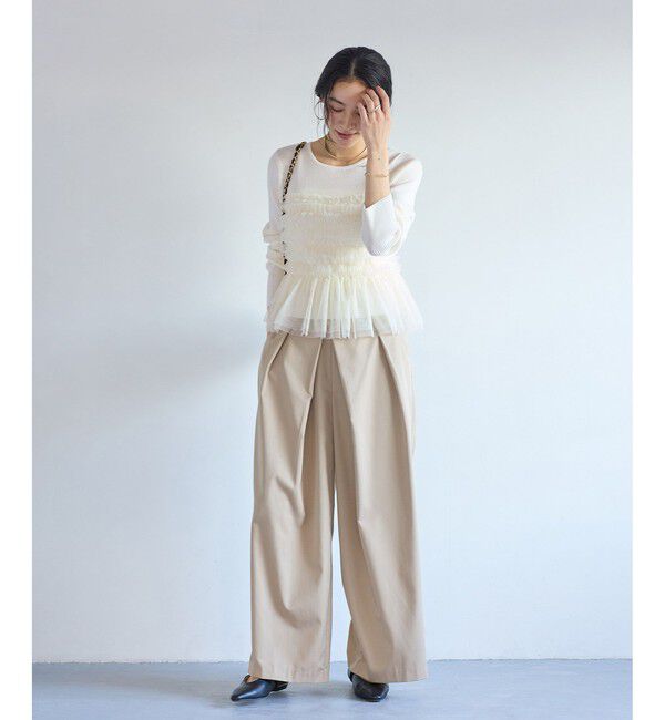 VIS「チュールドッキングニット/イージーケア」|ニット・セーター|