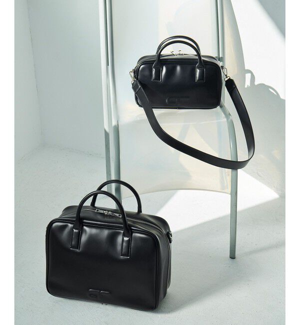 ADAM ET ROPE'「【一部WEB限定カラー】・【再入荷】ロゴスクエアボストンバッグ」|ショルダー・メッセンジャー|