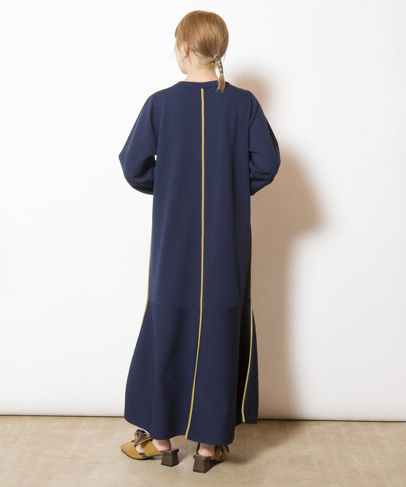  「フレアーヘムラインニットワンピース」|ワンピース|