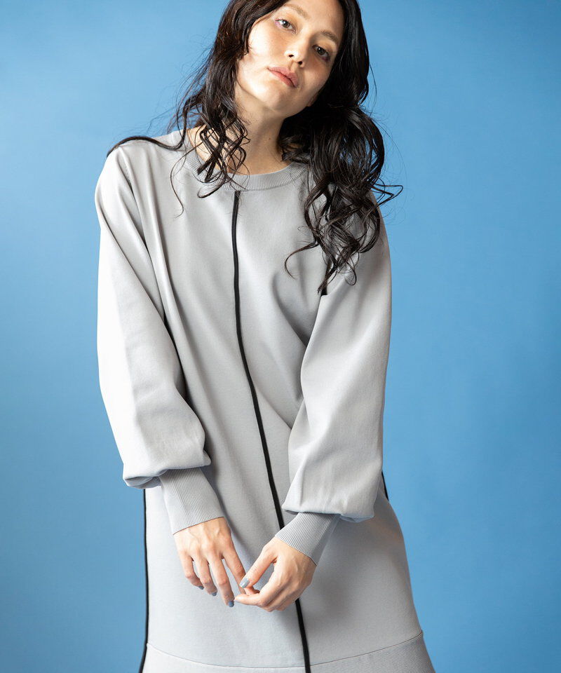  「フレアーヘムラインニットワンピース」|ワンピース|