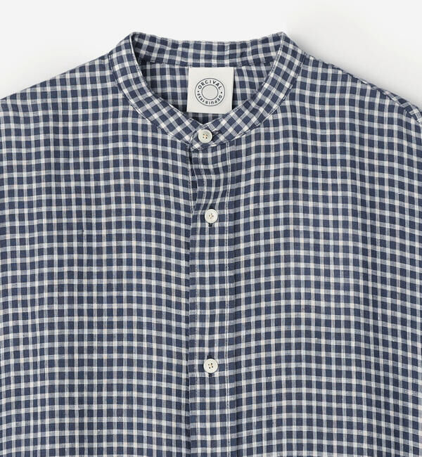 ORCIVAL「ORCIVAL | リネンチェック フレンチスリーブ シャツワンピース WOMEN」|ワンピース|