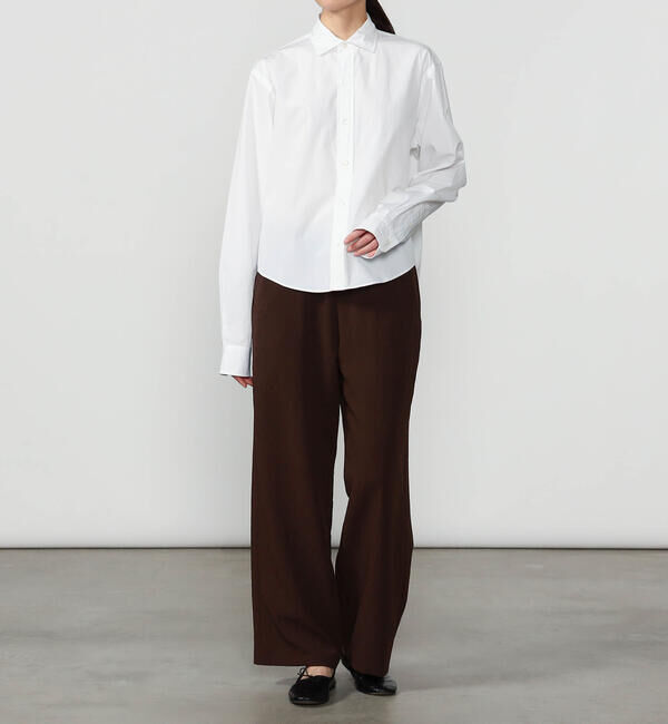 Morris & Sons「MORRIS & SONS | ポリエステルダブルクロス ワイドイージーパンツ WOMEN」|チノ|