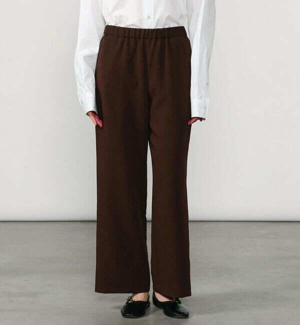 Morris & Sons「MORRIS & SONS | ポリエステルダブルクロス ワイドイージーパンツ WOMEN」|チノ|