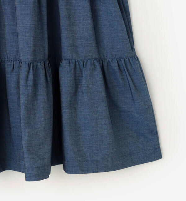 GYMPHLEX「Gymphlex | インディゴデニム ティアードチュニック WOMEN」|ワンピース|