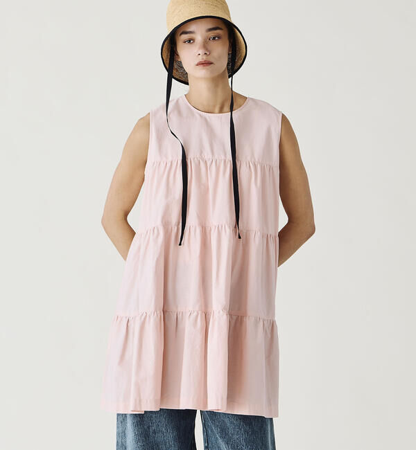 GYMPHLEX「Gymphlex | コットンブロード ティアードチュニック WOMEN」|ワンピース|