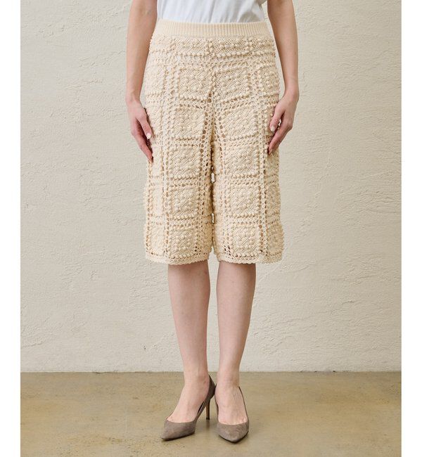  「ハンドクロシェハーフパンツ」|チノ|