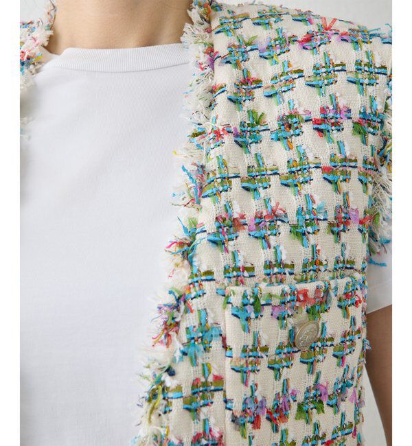  「LINTONフリンジジレ」|ベスト・ジレ|