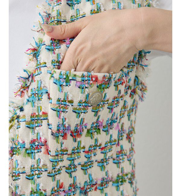  「LINTONフリンジジレ」|ベスト・ジレ|