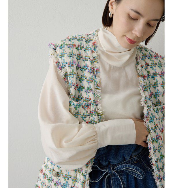  「LINTONフリンジジレ」|ベスト・ジレ|