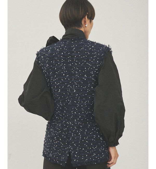  「LINTONフリンジジレ」|ベスト・ジレ|