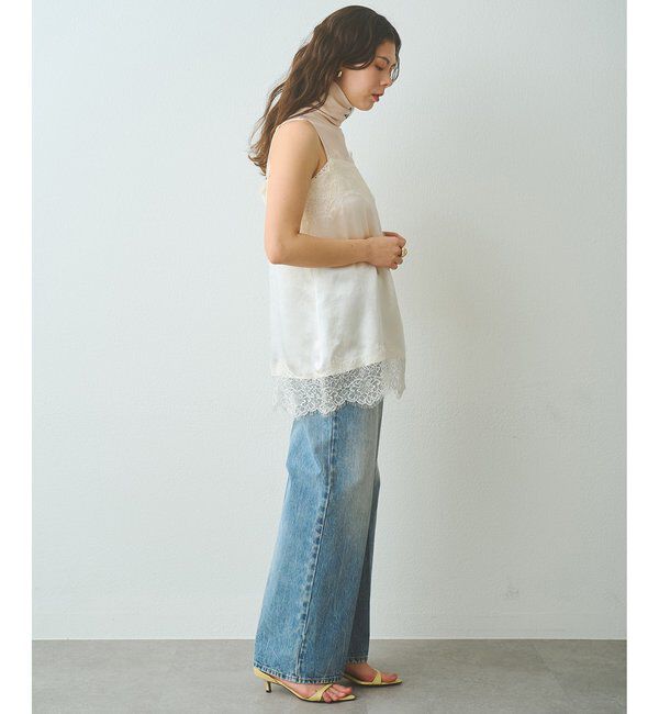  「サテンレースキャミソール」|シャツ・ブラウス|