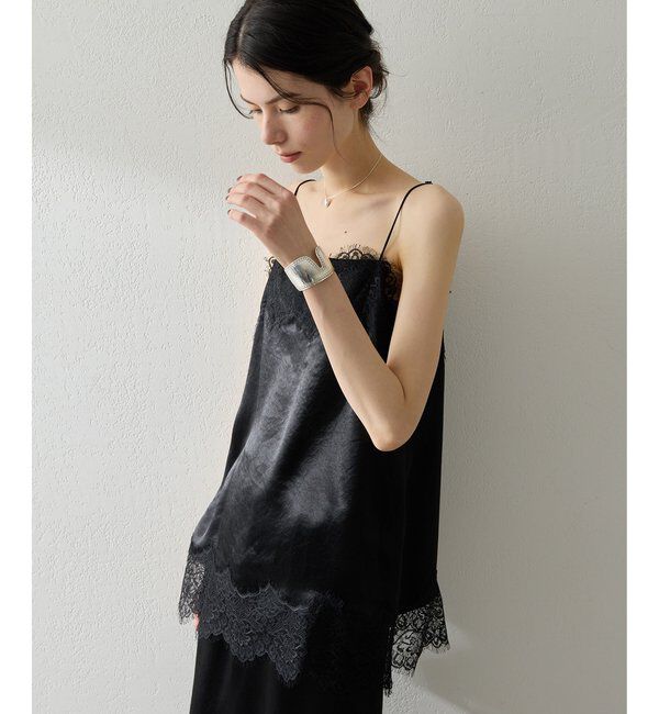  「サテンレースキャミソール」|シャツ・ブラウス|
