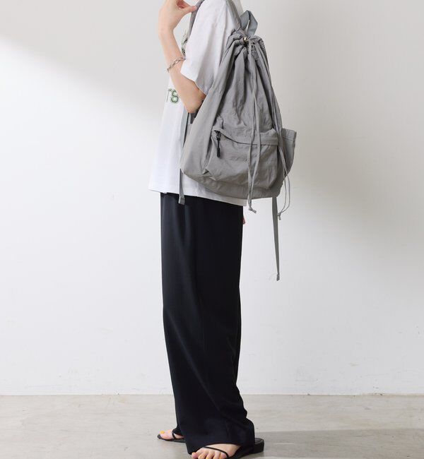  「【巾着型リュック/軽量】ドロストナイロンリュック」|トートバッグ|