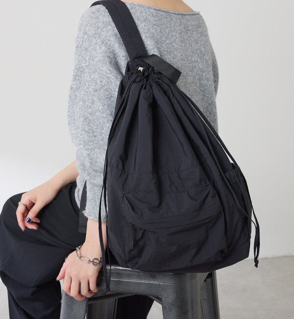  「【巾着型リュック/軽量】ドロストナイロンリュック」|トートバッグ|