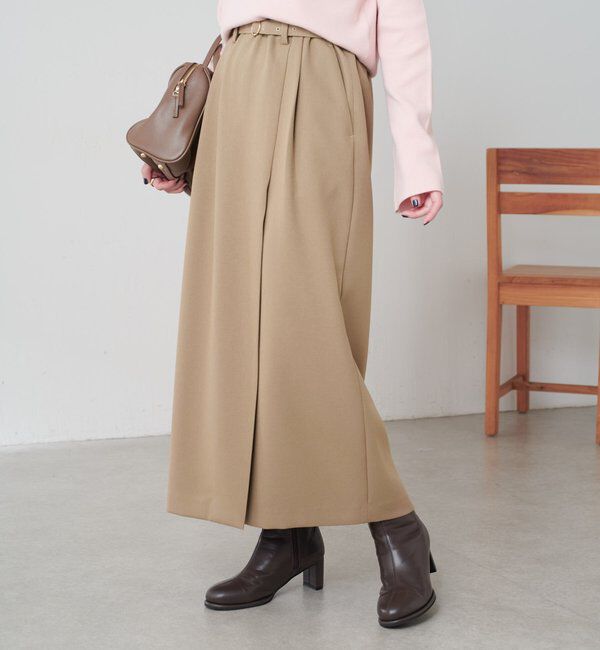  「ウールライクベルテッドスカート」|スカート|