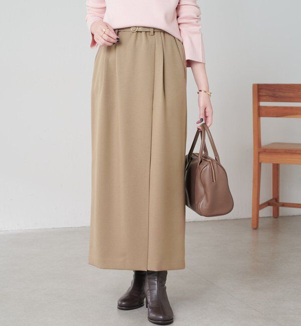  「ウールライクベルテッドスカート」|スカート|