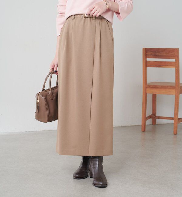  「ウールライクベルテッドスカート」|スカート|