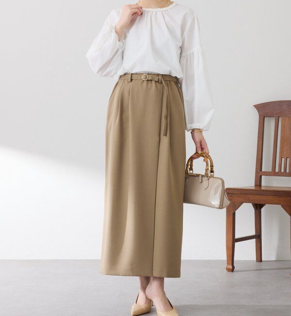  「ウールライクベルテッドスカート」|スカート|